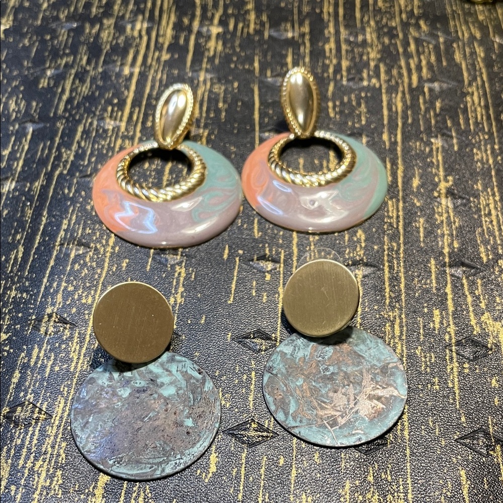 Elegant Gold and Multicolor Earrings Bundle
